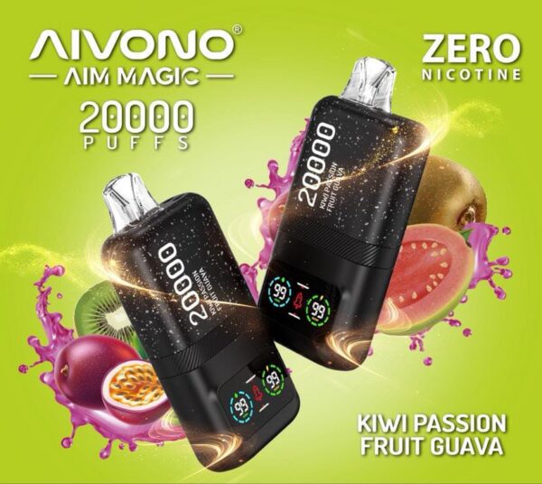 AIVONO-AIM-MAGIC-20K-KIWI-PASSION-FRUIT-GUAVA-2.jpg Aivono Aim Magic 20000 Puffs Zero (0%) Nicotine Disposable vape