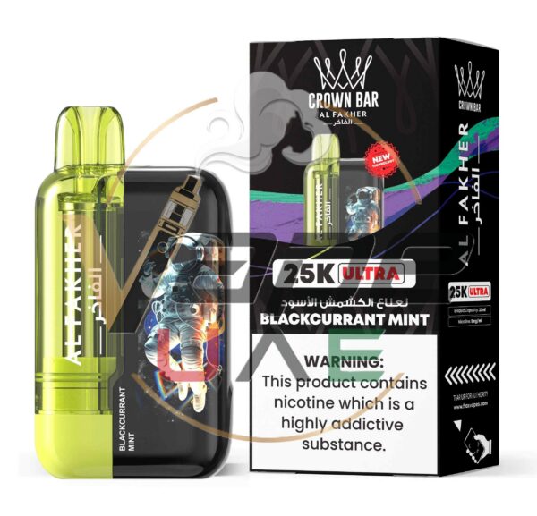 Al-Fakher-Ultra-25000-Puffs-50MG-Disposable-Vape-Price-in-Duabi-Blackcurrant-Mint.jpg Crown Bar Al Fakher Ultra 25000 Puffs 5mg Nicotine