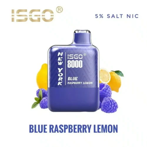 Blue-Raspberry-lemon Isgo New York 8000 Puffs 50MG Nicotine Disposable Vape