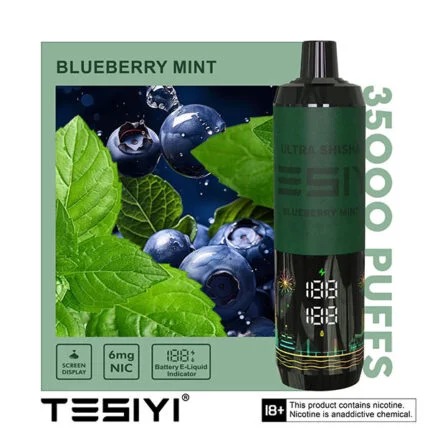 Blueberry-Mint-430x430 TESIYI ULTRA SHISHA 35000 PUFFS 6MG NICOTINE