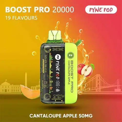 CANTALOUPE-APPLE PYNE POD Boost Pro 20000 Puffs 50MG Disposable Vape
