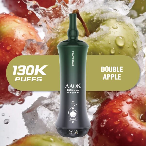 DOUBLE-APPLE-1.jpeg AAOK 130K PUFFS 6MG Nicotine DISPOSABLE VAPE