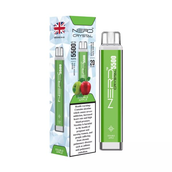 DOUBLE-APPLE-Buy-NERD-Crystal-1.jpg NERD Crystal 5500 Puffs 2% Nicotine Disposable vape