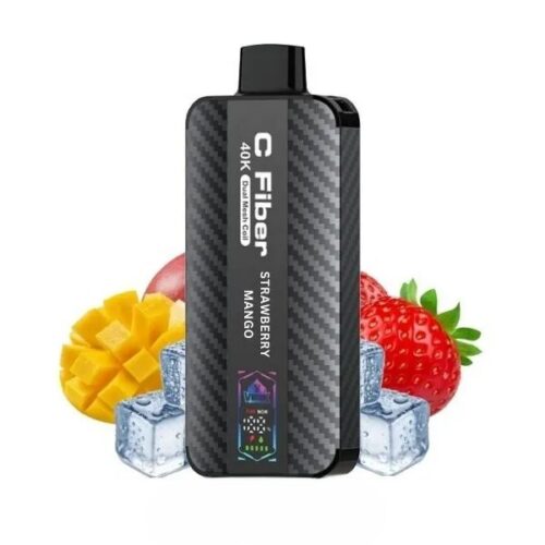 Disposable-Vape-Veiik-C-Fiber-Strawberry-Mango-40000-Puffs VEIIK C Fiber 40000 Puffs 20mg Disposable Vape
