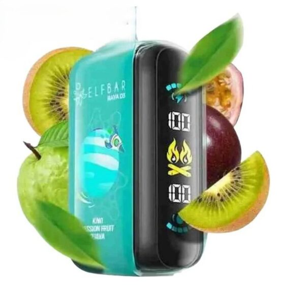 ELF-BAR-Raya-D3-25000-Puffs-50MG-Disposable-Vape-Kiwi-Passion-Fruit-Guava-1.jpg ELF BAR Raya D3 25000 Puffs 50MG NICOTINE