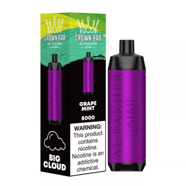 GRAPE-MINT-Buy-CROWN-BAR-AL-FAKHER-Disposable-5-8000Puffs-Rechargeable-Vape-in-UAE-CROWN-BAR-VAPE-DUBAI-Vape-Shop-Near-me-Dubai-CROWN-BAR-Al-Fakher-8000-Dubai-1536x1536-1.jpg Crown bar al fakher 8000 puffs 0.5MG Nicotine