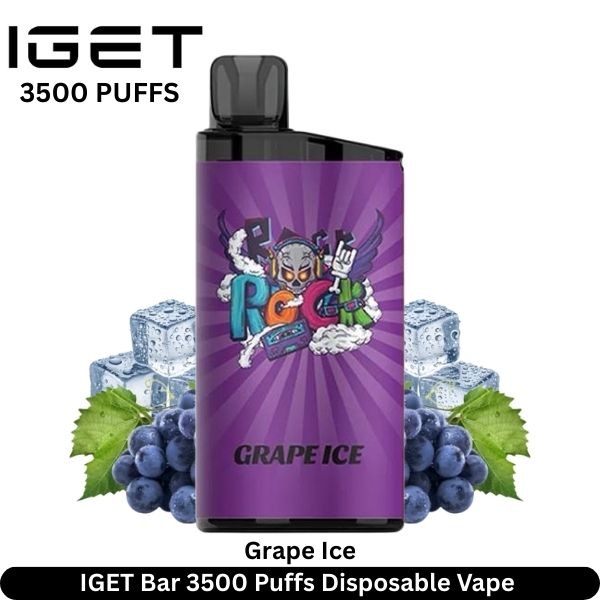 IGET-Bar-3500-Puffs-Grape-Ice-Disposable-Vape-1-1.jpg IGET Bar 3500 Puffs 50MG Nicotine Disposable Vape