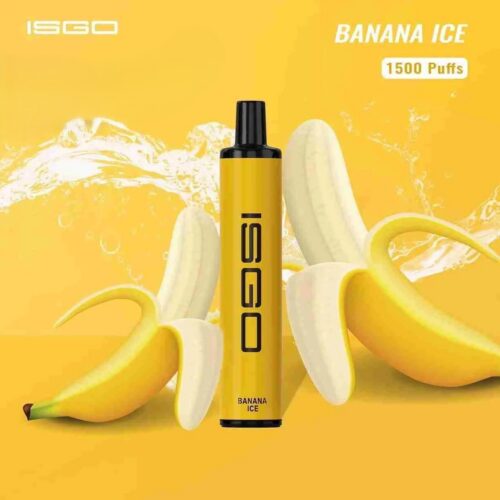 ISGO-Paris-Disposable-Vape-1500-Puffs-BANANA-ICE ISGO Paris 1500 Puffs 50MG Nicotine Disposable Vape