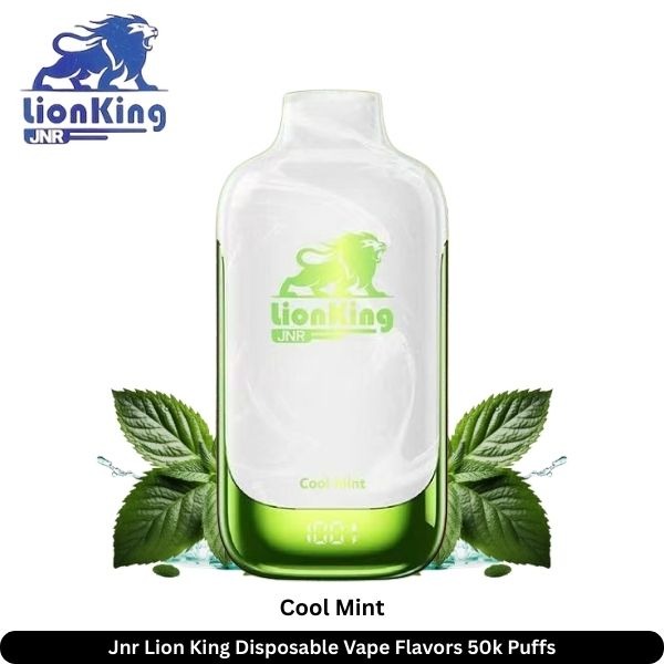 Jnr-Lion-King-Disposable-Vape-Flavors-50k-Puffs-Cool-Mint-1.jpg JNR lion king 50000 puffs 50mg nicotine