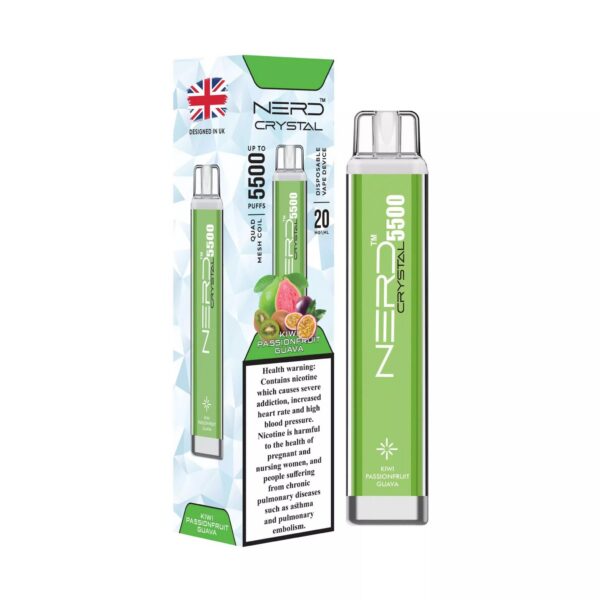 KIWI-PASSIONFRUIT-GUAVA-Buy-NERD-Crystal-1.jpg NERD Crystal 5500 Puffs 2% Nicotine Disposable vape
