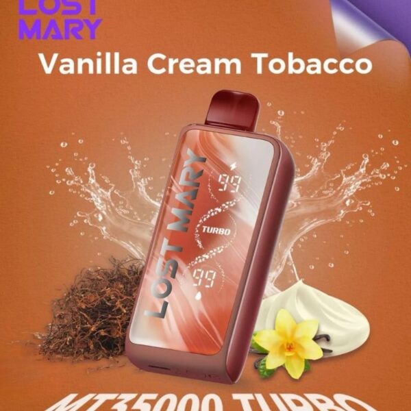 Lost-Mary-turbo-MT-35000-Puffs-20MG-nicotine-Vanilla-Cream-Tobacco-1.jpg Lost Mary turbo MT 35000 Puffs 20MG nicotine Disposable Vape
