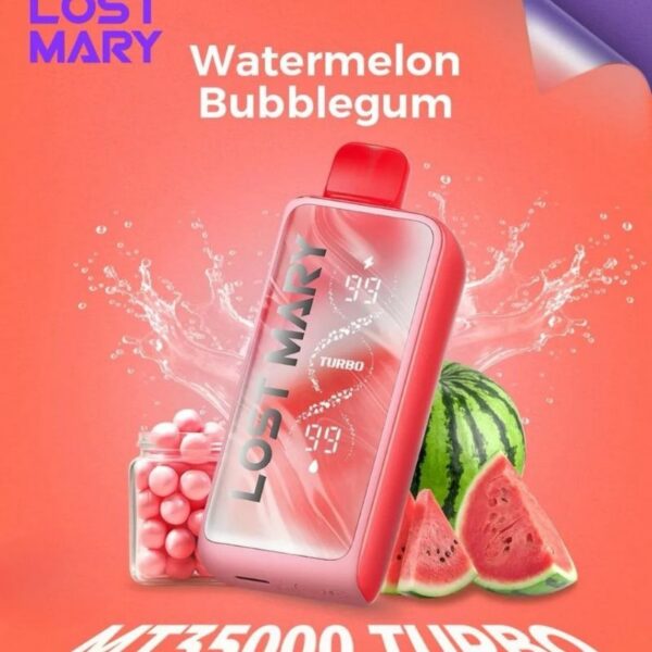 Lost-Mary-turbo-MT-35000-Puffs-20MG-nicotine-Watermelon-Bubblegum-1.jpg Lost Mary turbo MT 35000 Puffs 20MG nicotine Disposable Vape