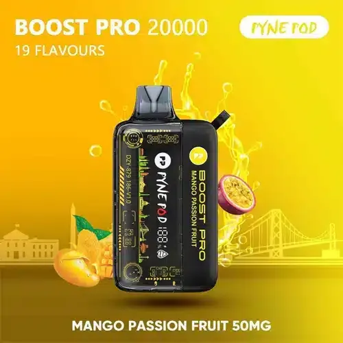 MANGO-PASSION-FRUIT PYNE POD Boost Pro 20000 Puffs 50MG Disposable Vape
