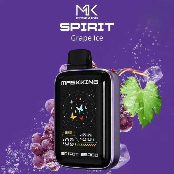 MASKKING-Spirit-25000-Puffs-Price-in-Dubai-GRAPE-ICE MASKKING Spirit 25000 Puffs 50MG Nicotine