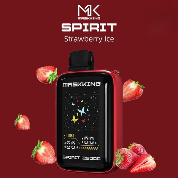 MASKKING-Spirit-25000-Puffs-Price-in-Dubai-STRAWBERRY-ICE MASKKING Spirit 25000 Puffs 50MG Nicotine