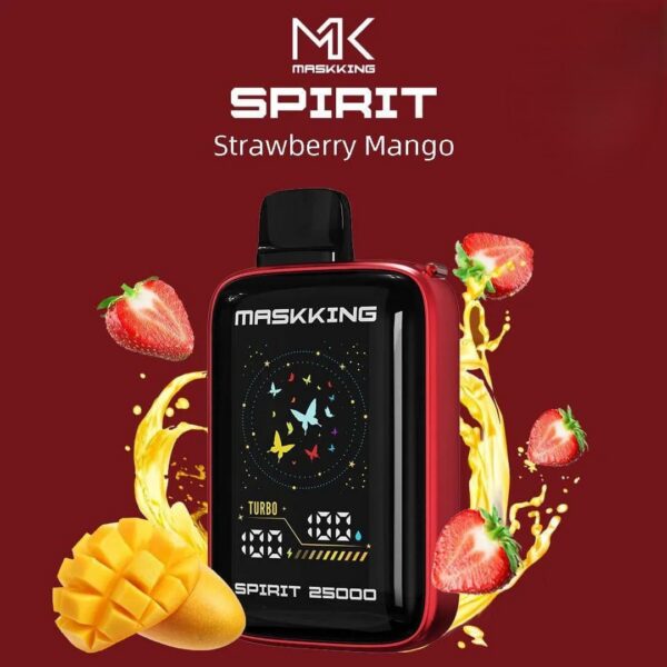 MASKKING-Spirit-25000-Puffs-Price-in-Dubai-STRAWBERRY-MANGO MASKKING Spirit 25000 Puffs 50MG Nicotine