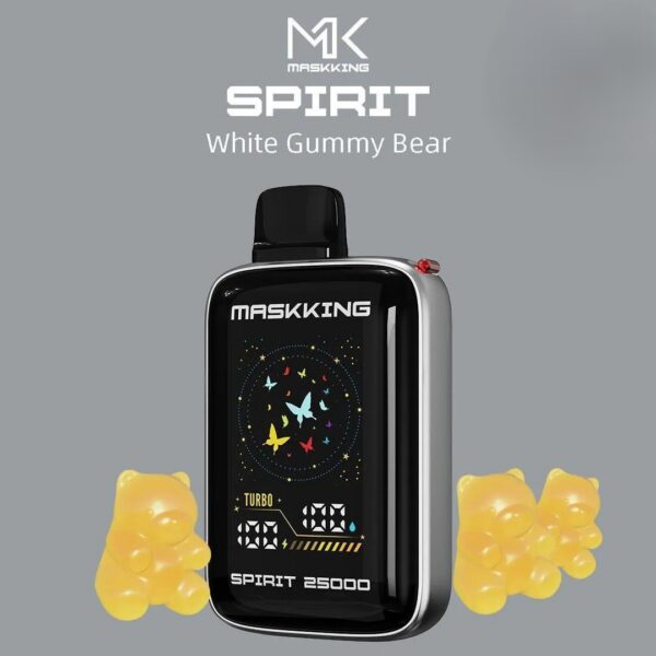 MASKKING-Spirit-25000-Puffs-Price-in-Dubai-WHITE-GUMMY-BEAR MASKKING Spirit 25000 Puffs 50MG Nicotine