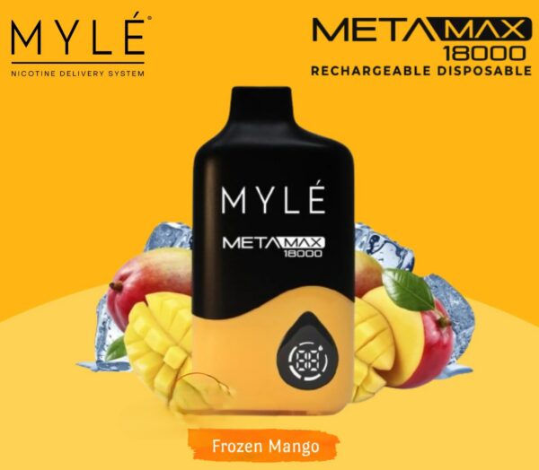 Myle-Meta-Max-18000-Puffs-Frozen-Mango MYLÉ Meta Max 18000 Puffs 20-50MG Nicotine Strength