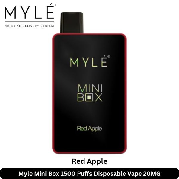 Myle-Mini-Box-1500-Puffs-Red-Apple-Disposable-Vape-20mg-1.jpg Myle Mini Box 1500 Puffs 20MG Nicotine