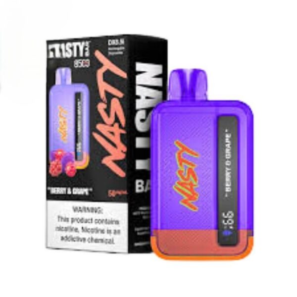 NASTY-Bar-8500-Puffs-20-Mg-50-Mg-Disposable-Vape-Berry-Grape NASTY Bar 8500 Puffs 20 Mg & 50 Mg Disposable Vape