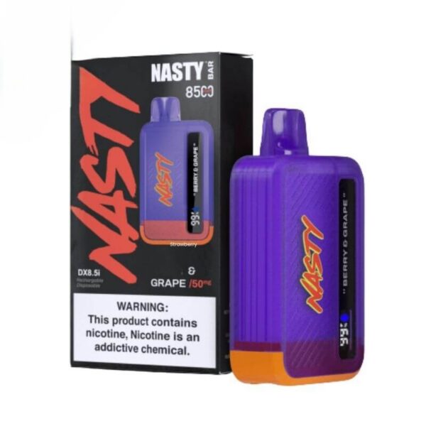 NASTY-Bar-8500-Puffs-20-Mg-50-Mg-Disposable-Vape-Grape-Strawberry NASTY Bar 8500 Puffs 20 Mg & 50 Mg Disposable Vape