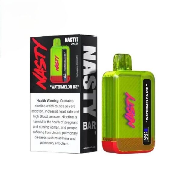 NASTY-Bar-8500-Puffs-20-Mg-50-Mg-Disposable-Vape-Watermelon-Ice NASTY Bar 8500 Puffs 20 Mg & 50 Mg Disposable Vape