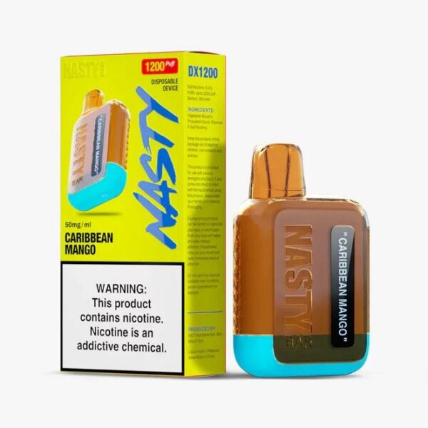 Nasty-Bar-DX-1200-Puffs-Disposable-Device-in-Dubai-caribbean-mango-1.jpg nasty bar 1200 puffs 20MG nicotine