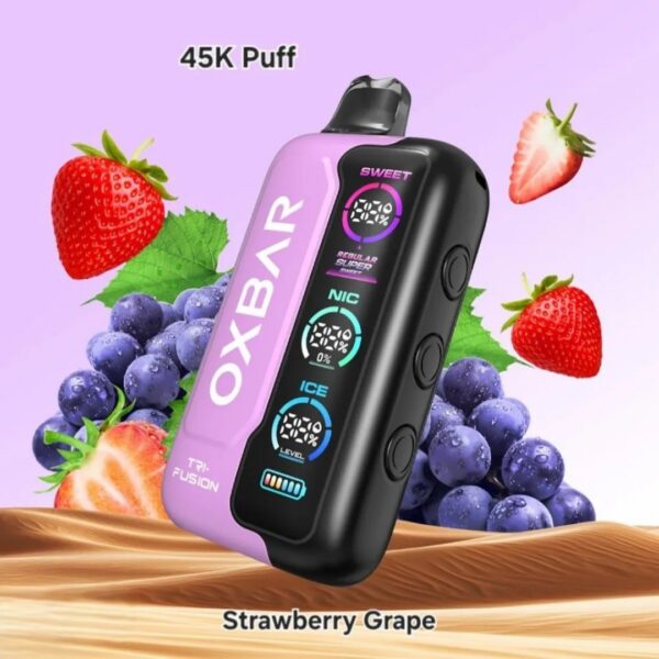 OXBAR-TRI-Fusion-45K-Disposable-Strawberry-Grape.jpg Oxbar TRI Fusion 45000 puffs 50mg nicotine