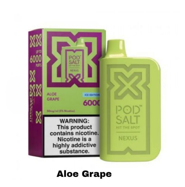 POD-SALT-NEXUS-6000-Puffs-Aloe-Grape POD SALT Nexus 6000 Puffs 20mg Disposable Vape
