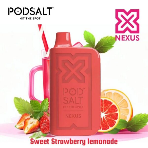 POD-SALT-NEXUS-6000-Puffs-Sweet-Strawberry-Lemonade (1) POD SALT Nexus 6000 Puffs 20mg Disposable Vape