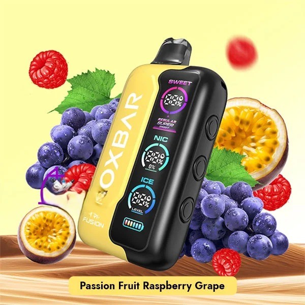 Passion-Fruit-Raspberry-Grape.jpg Oxbar TRI Fusion 45000 puffs 50mg nicotine