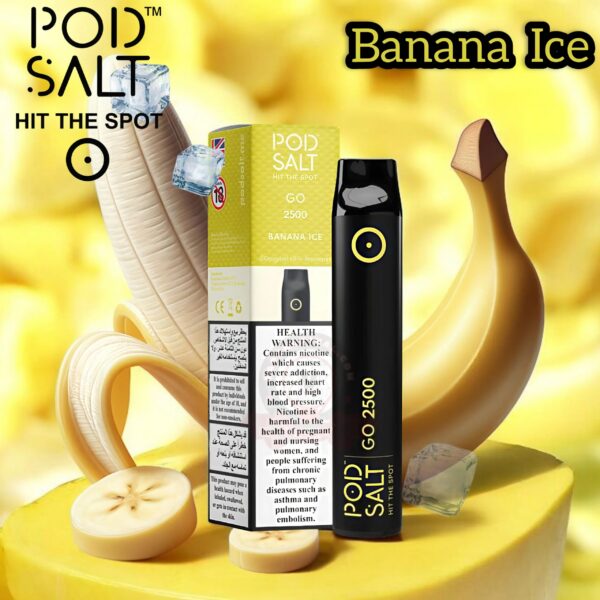 Pod-Salt-Go-Disposable-Vape-2500-Puffs-Banana-Ice Pod Salt Go 2500 Puffs 20mg vape shop