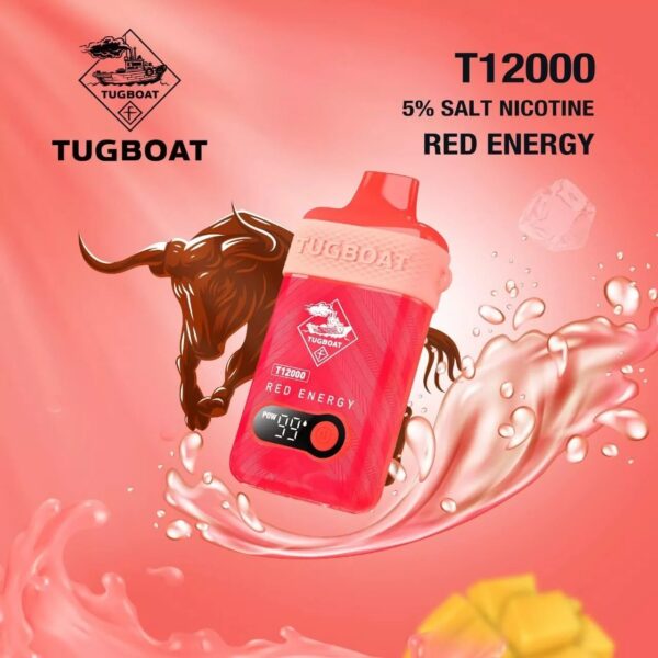 RED-ENENRGY.jpg Tugboat T12000 puffs 50 MG rechargeable vape