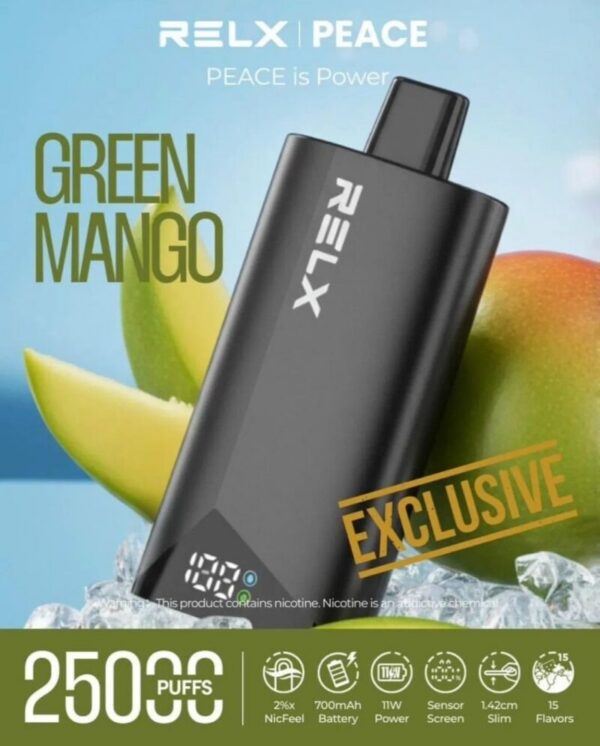 RELX-Peace-25000-puffs-20MG-Disposable-Vape-Green-Mango-800x994-2.jpg RELX Peace 25000 puffs 20MG Disposable Vape