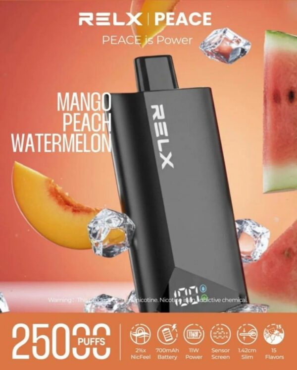 RELX-Peace-25000-puffs-20MG-Disposable-Vape-Mango-Peach-Watermelon-1.jpg RELX Peace 25000 puffs 20MG Disposable Vape