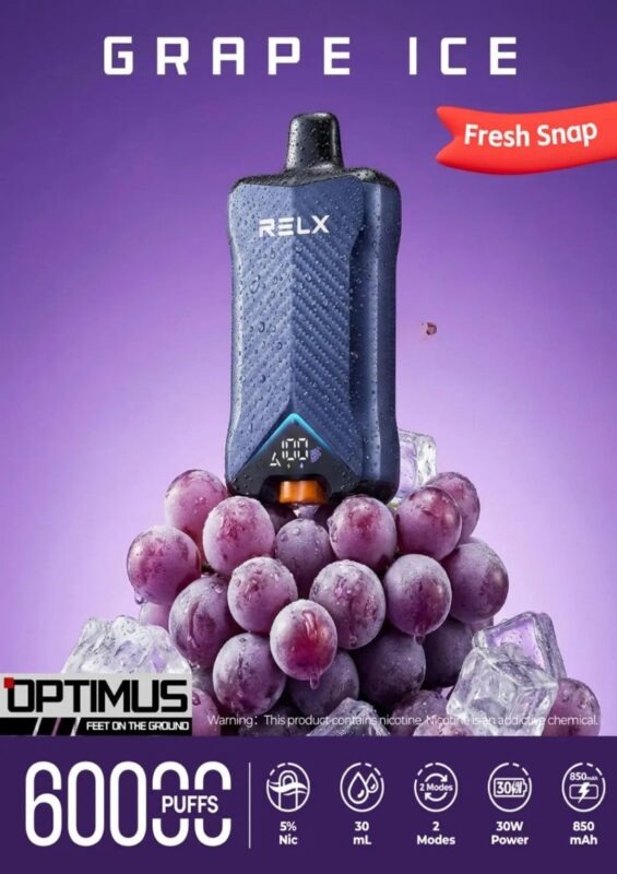 Relx-Optimus-up-to-60000-puffs-50mg-Grape-Ice-565x800-2.jpg Relx Optimus 60000 puffs 50mg nicotine disposable vape