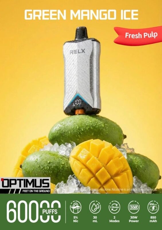 Relx-Optimus-up-to-60000-puffs-50mg-Green-Mango-Ice-565x800-2.jpg Relx Optimus 60000 puffs 50mg nicotine disposable vape