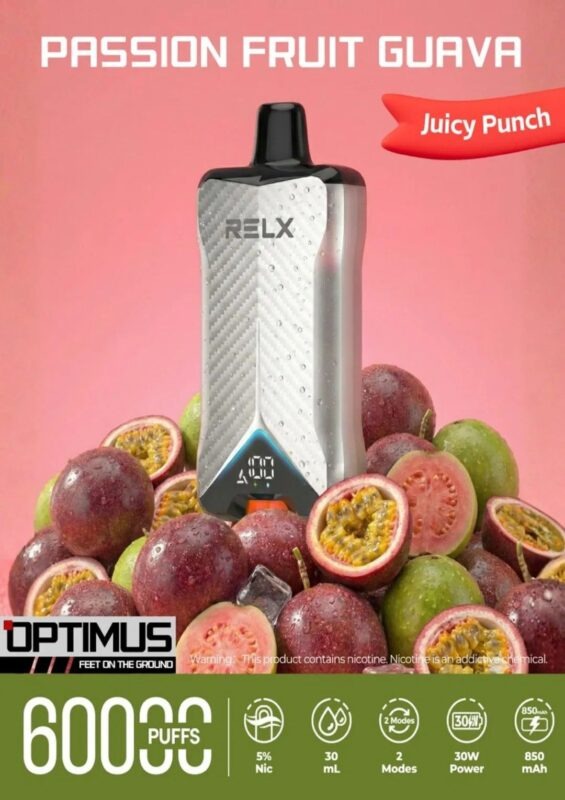 Relx-Optimus-up-to-60000-puffs-50mg-Passion-Fruit-Guava-565x800-2.jpg Relx Optimus 60000 puffs 50mg nicotine disposable vape