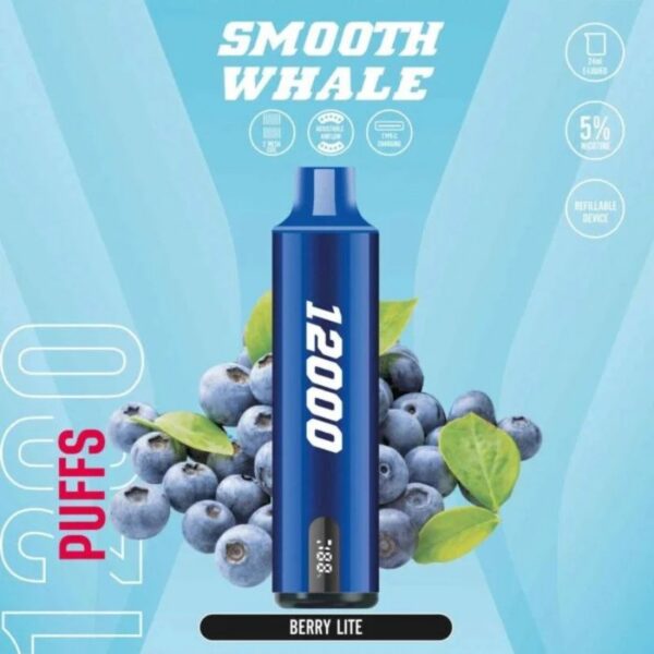 SMOOTH-Whale-2-5-12000-Puffs-Vape-Berry-Lite SMOOTH Whale 12000 Puffs 20mg&50mg Disposable Vape