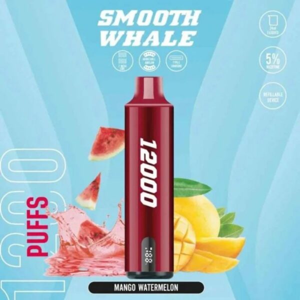 SMOOTH-Whale-2-5-12000-Puffs-Vape-Mango-Watermelon SMOOTH Whale 12000 Puffs 20mg&50mg Disposable Vape