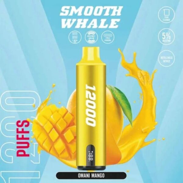 SMOOTH-Whale-2-5-12000-Puffs-Vape-Omani-Mango SMOOTH Whale 12000 Puffs 20mg&50mg Disposable Vape