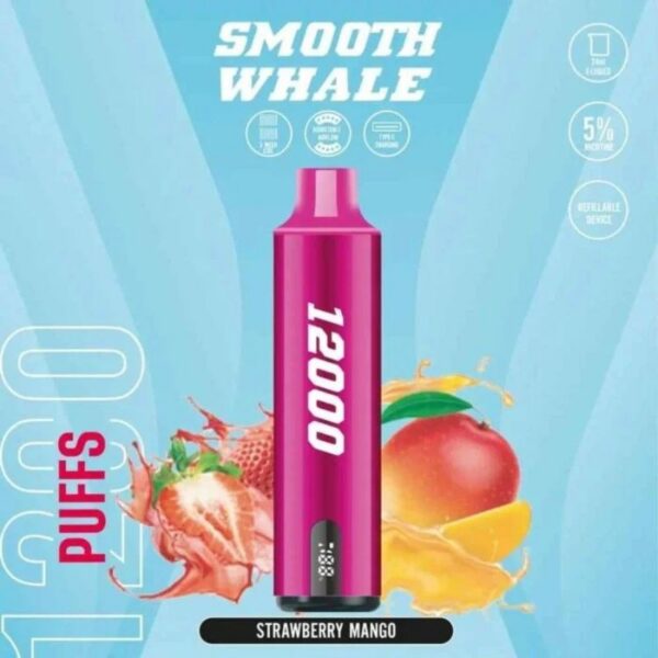 SMOOTH-Whale-2-5-12000-Puffs-Vape-Strawberry-Mango SMOOTH Whale 12000 Puffs 20mg&50mg Disposable Vape