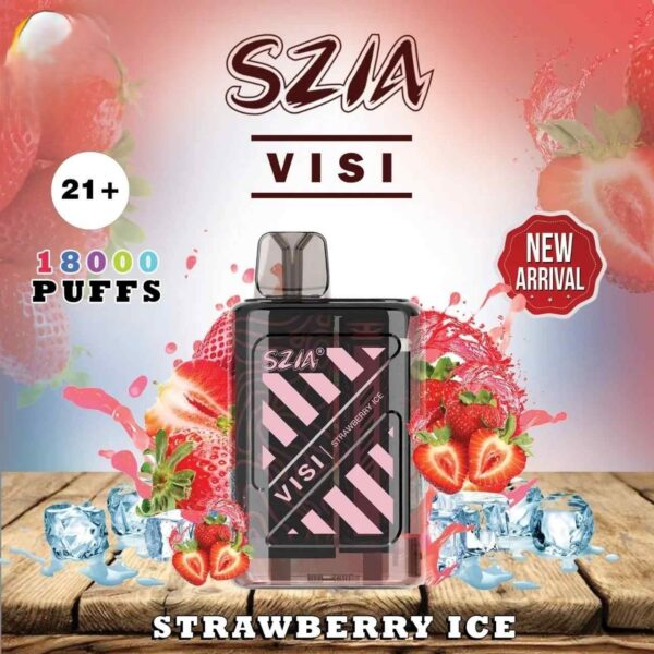 SZIA-Visi-18000-Puffs-Price-in-Dubai-STRAWBERRY-ICE SZIA Visi 18000 Puffs 20MG Disposable Vape