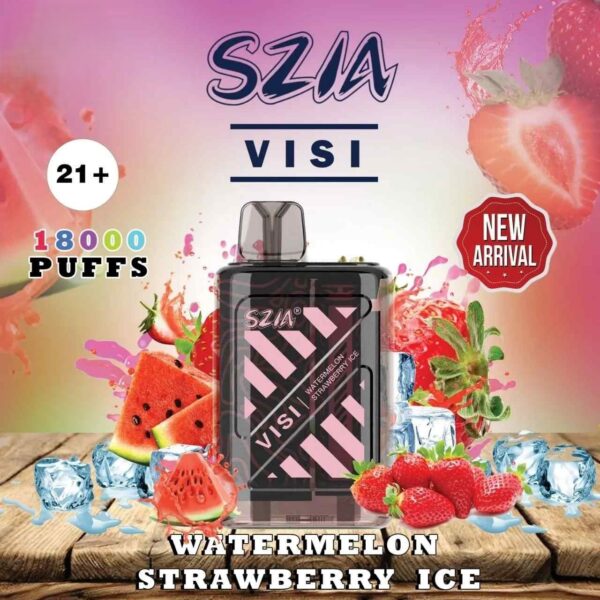 SZIA-Visi-18000-Puffs-Price-in-Dubai-WATERMELON-STRAWBERRY-ICE SZIA Visi 18000 Puffs 20MG Disposable Vape