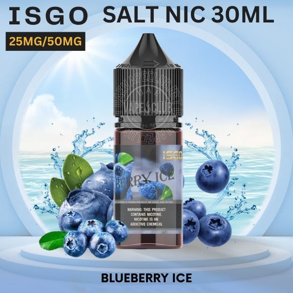 Salt-Nic-Buy-Now-Isgo-Salt-Nic-Vape-Juice-Blueberry-Ice-E-Liquid-30ML.jpg Isgo Salt nicotine 30ml 25MG & 50MG E-liquid