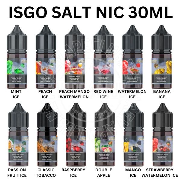 Isgo Salt nicotine 30ml 25MG & 50MG E-liquid