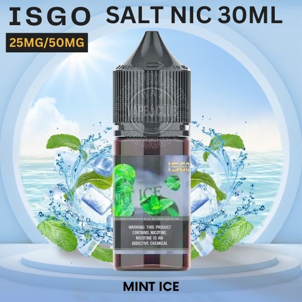 Salt-Nic-Buy-Now-Isgo-Salt-Nic-Vape-Juice-Mint-Ice-E-Liquid-30ml.jpg Isgo Salt nicotine 30ml 25MG & 50MG E-liquid