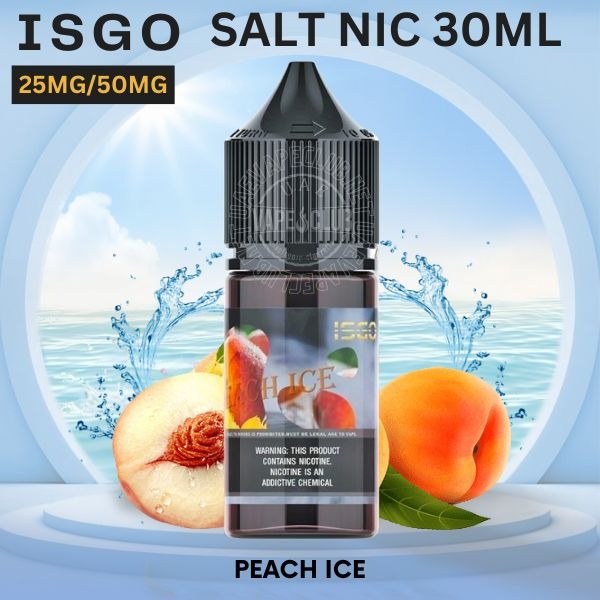 Salt-Nic-Buy-Now-Isgo-Salt-Nic-Vape-Juice-Peach-Ice-E-Liquid-30ml.jpg Isgo Salt nicotine 30ml 25MG & 50MG E-liquid