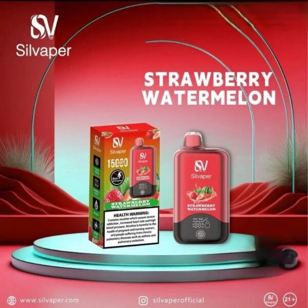 Silvaper-15000-Puffs-20mg-nicotine-Disposable-Vape-In-Dubai-Strawberry-Watermelon.jpg Silvaper 15000 Puffs 20mg nicotine Disposable Vape