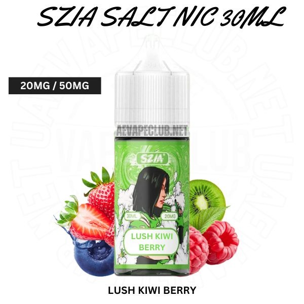 Szia-Salt-Nic-Lush-Kiwi-Berry-30Ml.jpg SZIA Salt 20MG and 50MG Nicotine 30ML E-liquid